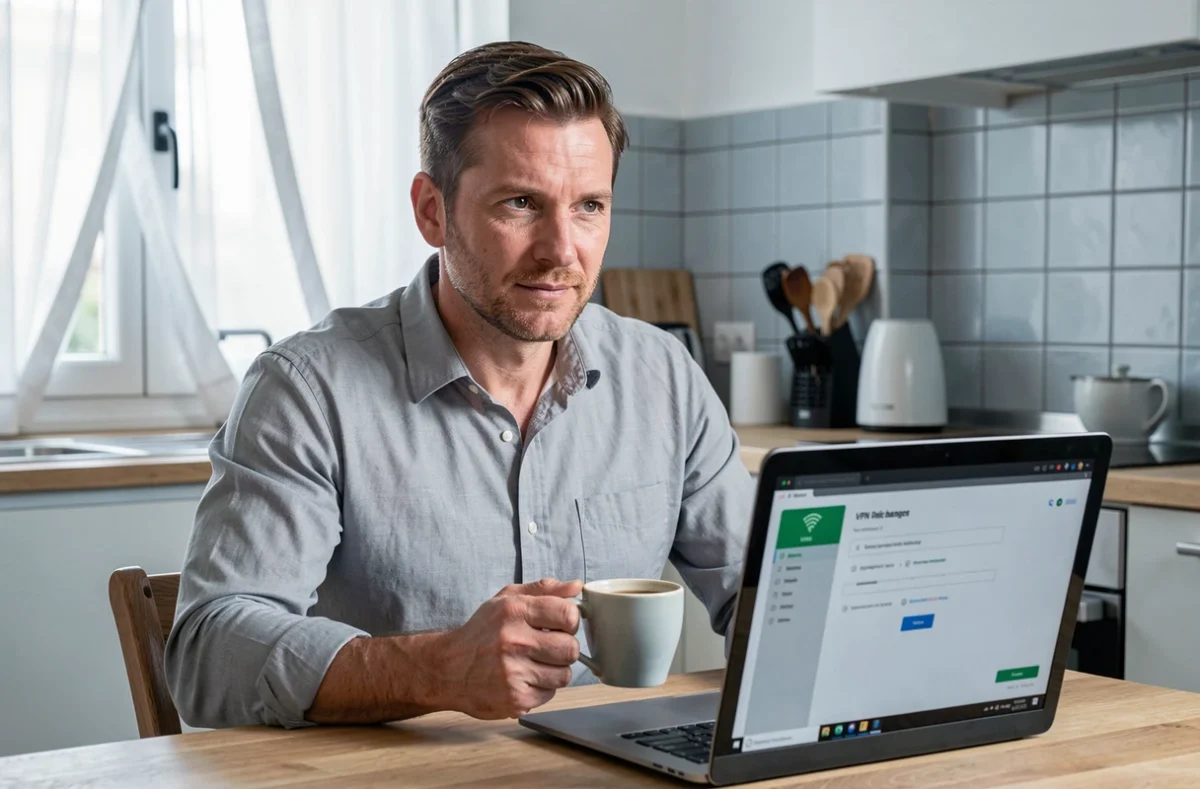 Enseignant accédant à l'intranet de l'académie d'Amiens depuis son domicile via une connexion sécurisée