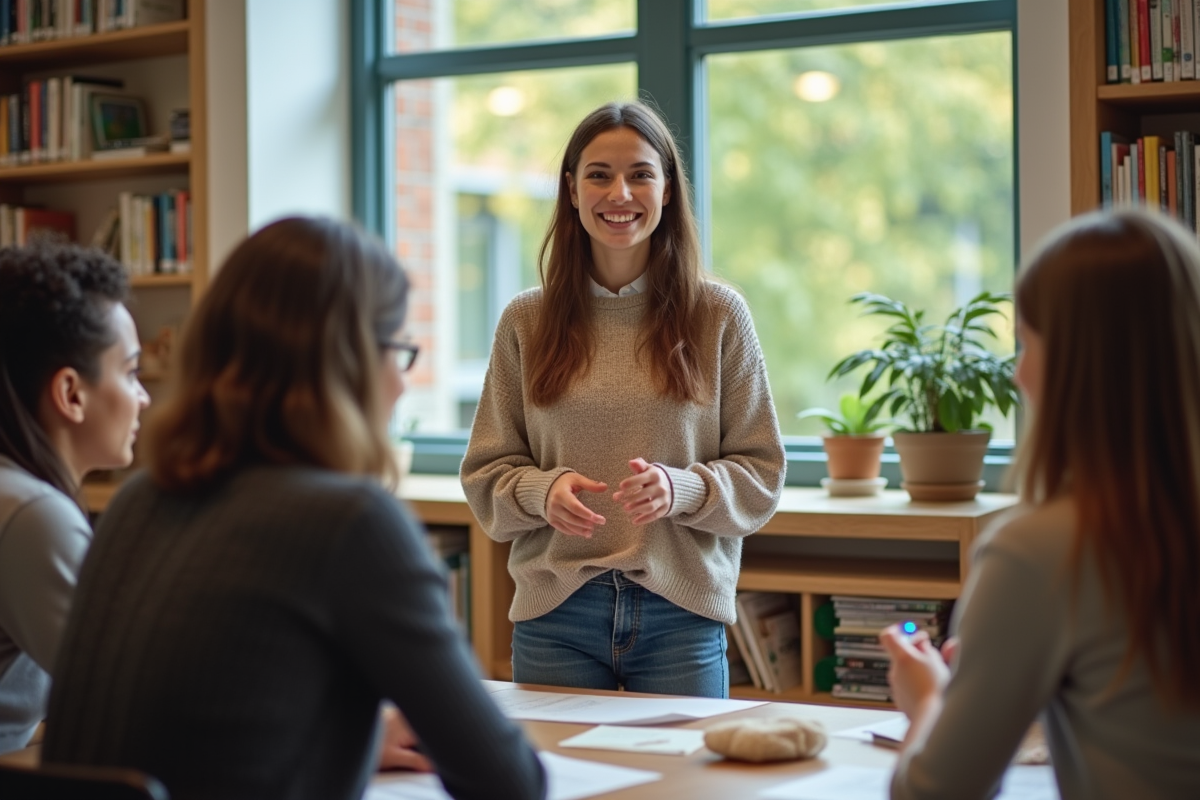 Animatrice en atelier lecture en bibliothèque