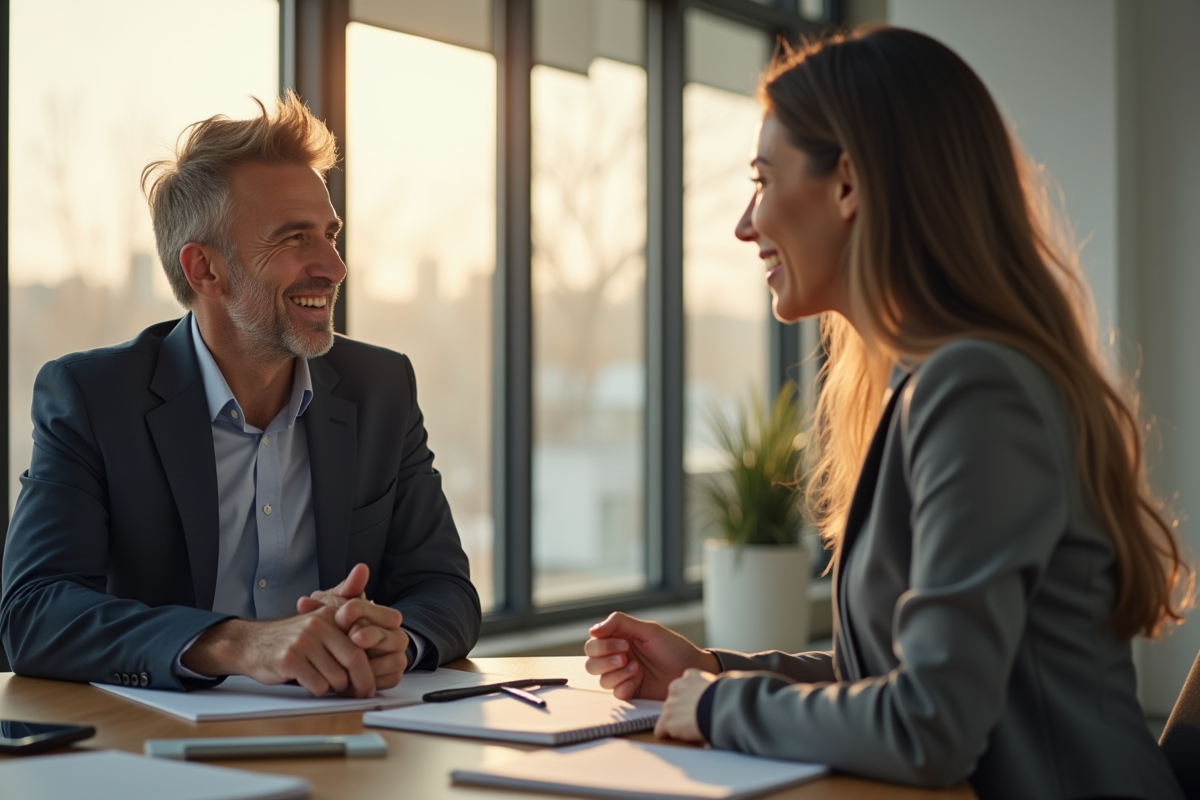 Coach d'affaires confiant dans un bureau moderne