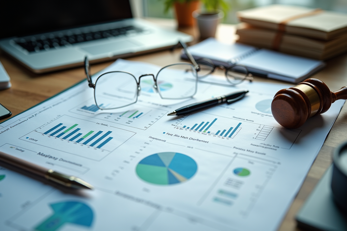 Espace de travail avec objets liés aux professions L