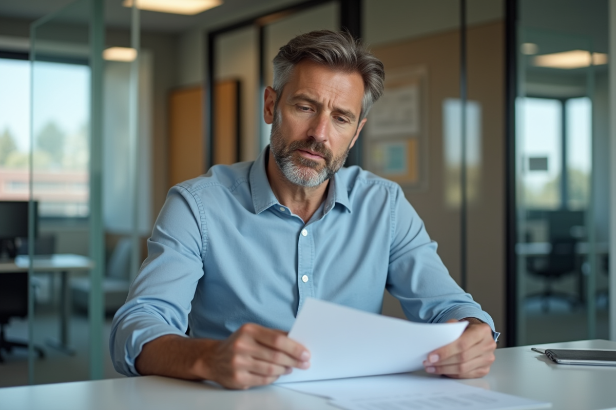 Homme d'âge moyen au bureau en tenue smartcasual